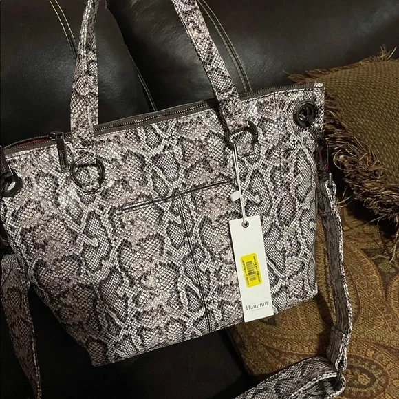 Hammitt Daniel Medium Black & White Snake Leather - Picture 2 of 3